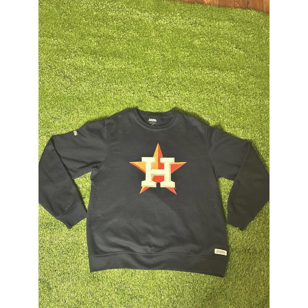 Houston Astros Stitches Sweatshirt size LARGE